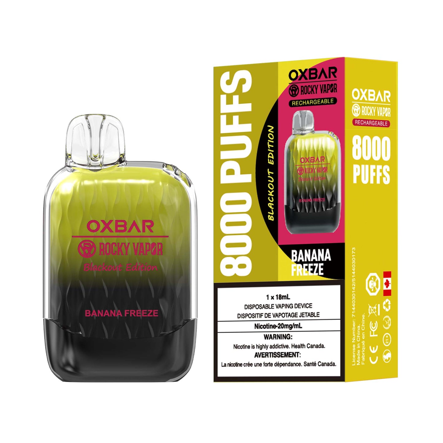 OXBAR G8000 Rechargeable Disposable Vape by Rocky Vapor