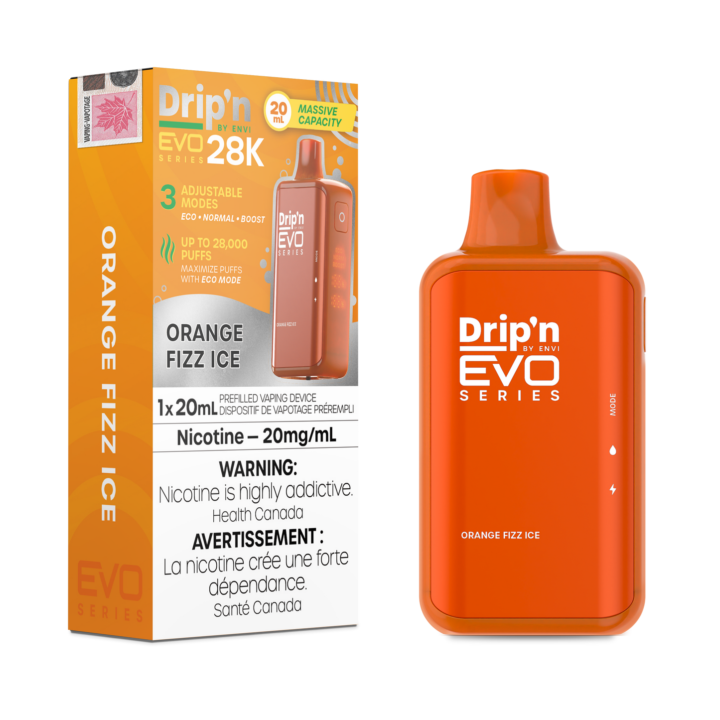 Drip'n by Envi Evo Series 28k Disposable - Orange Fizz Ice