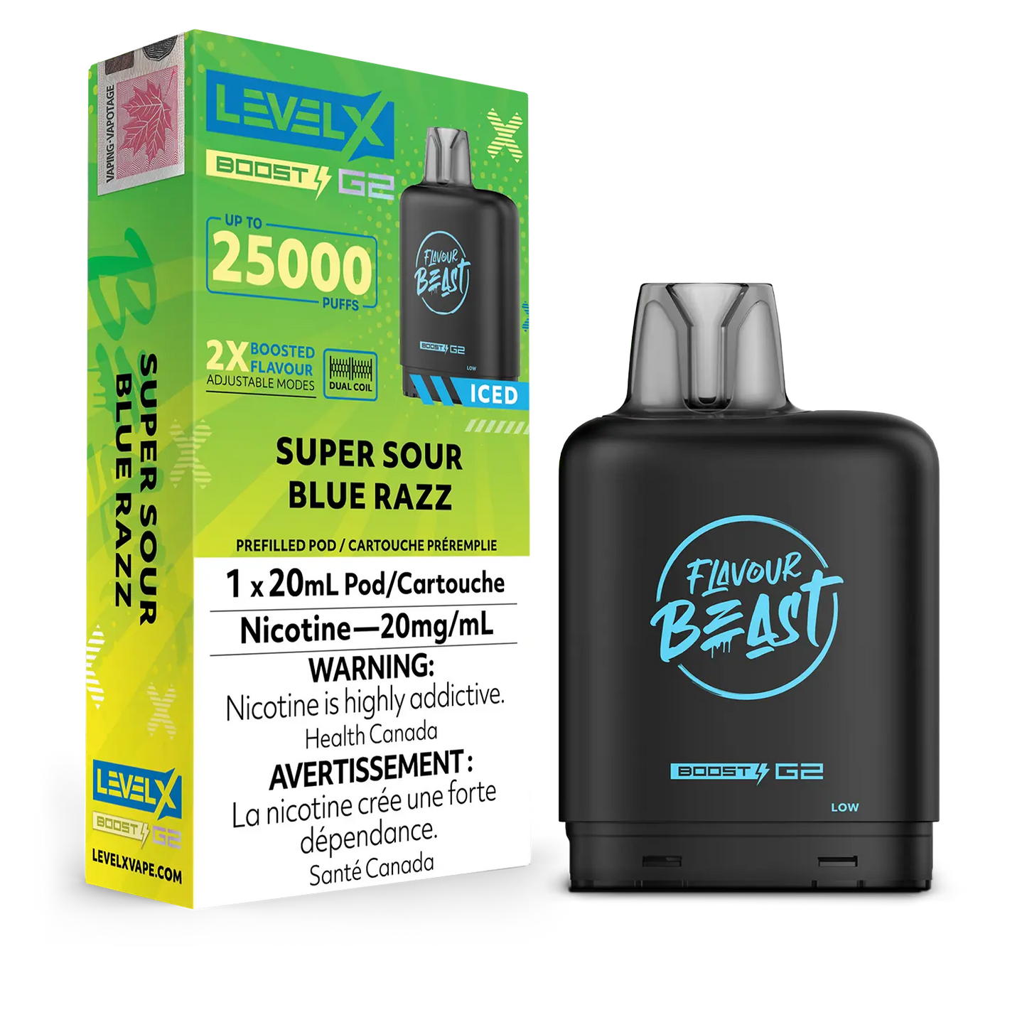 G2 Level X Flavour Beast Boost G2 - Super Sour Blue Razz Iced