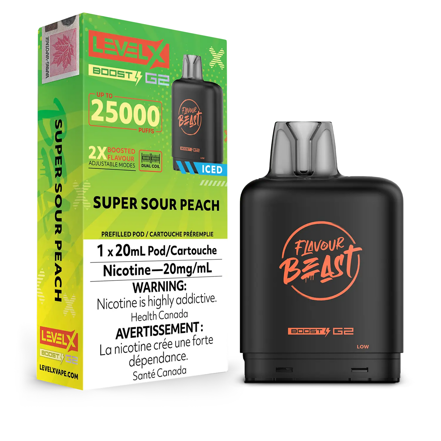 G2 Level X Flavour Beast Boost G2 - Super Sour Peach Iced