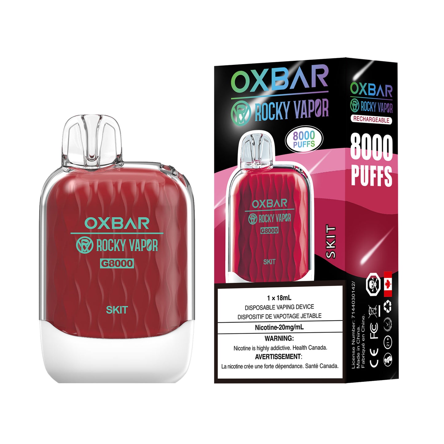 OXBAR G8000 Rechargeable Disposable Vape by Rocky Vapor